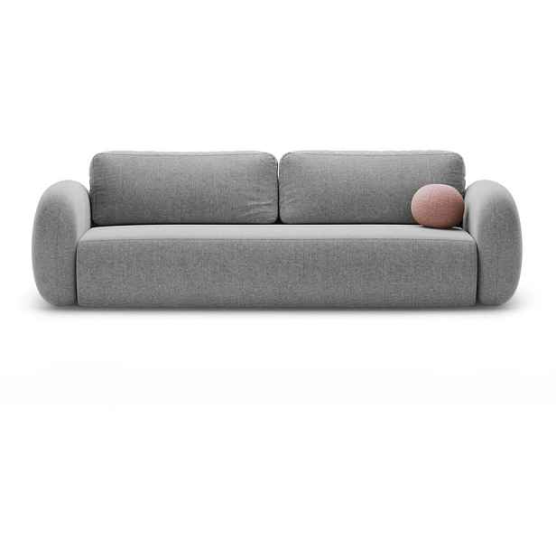 Světle šedá žinylková rozkládací/s úložným prostorem pohovka 262 cm Tonale – Cosmopolitan Design