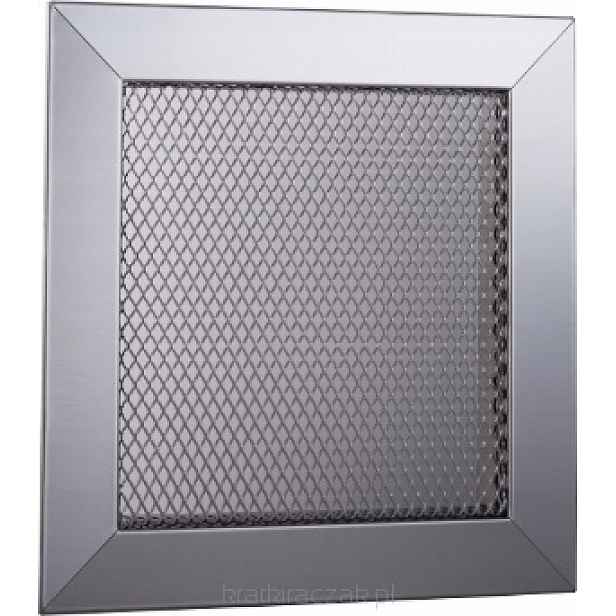 Ventilační mřížka kovová se síťkou 150x150 inox