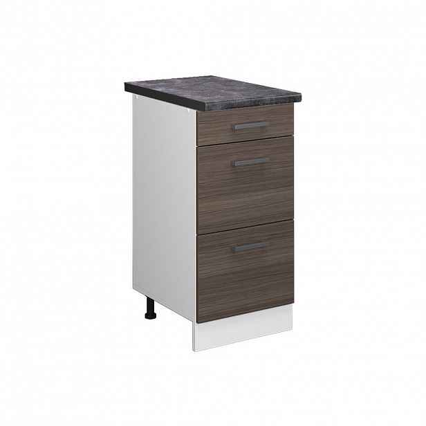 Vicco SPODNÍ SKŘÍŇKA KUCHYŇSKÉ LINKY R-Line Ušlechtilá šedá 40 cm se zásuvkami, PD Antracit