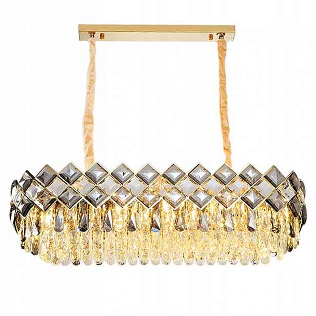 Závěsné Stropní Svítidlo Křišťálový zlatý lustr Glamour 8xE14 Toolight