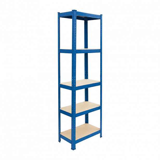 Relaxdays REGÁL Modrý těžkotonážní 5 polic ocel 180 cm