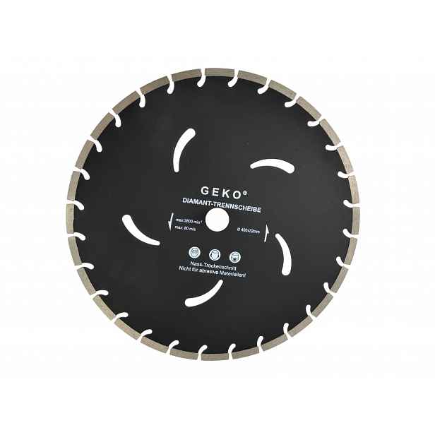 Diamantový kotouč na řezání betonu černý 400x10x32mm Geko Professional