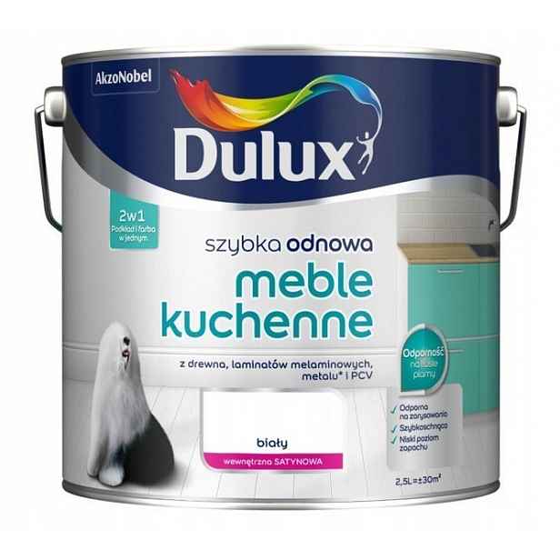 Dulux Barva Rychlá Obnova Kuchyňského Nábytku 2,5L Bílá
