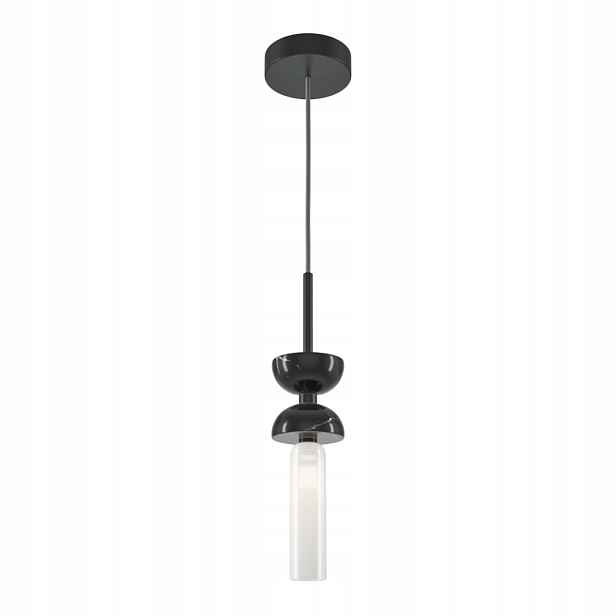 Maytoni Závěsná lampa Kyoto černá 1xG9 mramorová skleněná trubice 28W