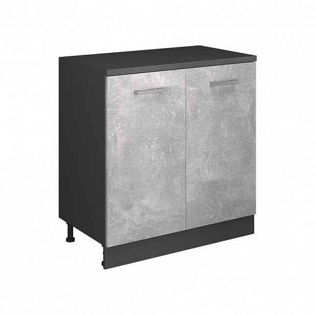 Vicco ROZŠIŘUJÍCÍ SKŘÍŇKA Rion, Beton/Antracit, 80 x 46 cm bez šikminy se 2 dveřmi