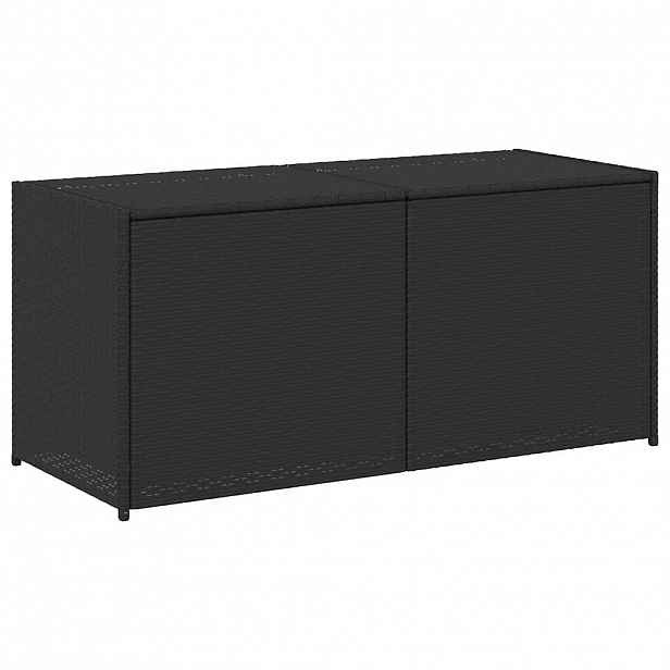 vidaXL Zahradní úložný box černý 283 l polyratan