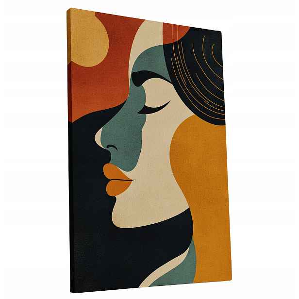 Obraz na plátně Retro Žena ve stylu 70. let do bytu, pokoje, obýváku 60x90