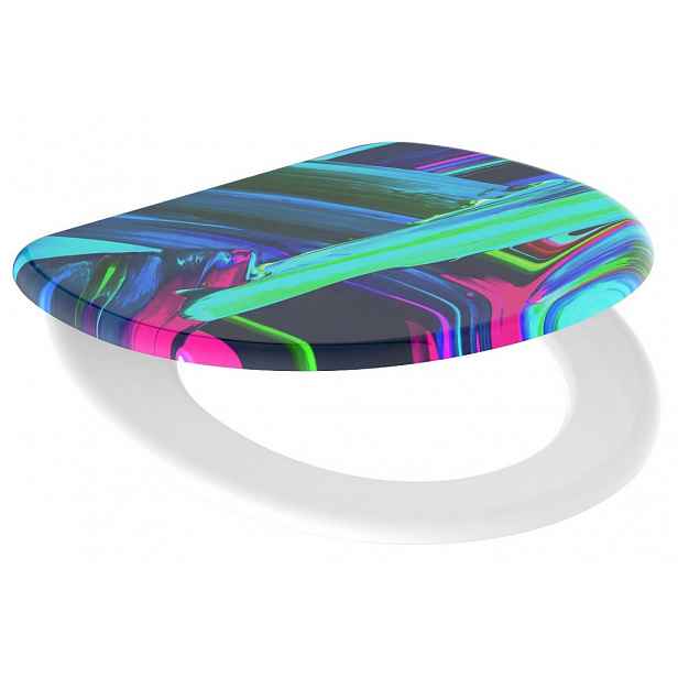 Duroplastové sedátko se zpomalovacím mechanismem SOFT-CLOSE NEON PAINT