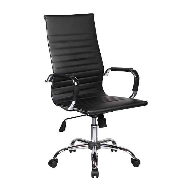 Kancelářské Křeslo Adam otočné Ergonomické Křeslo černé pohodlné ekokůže