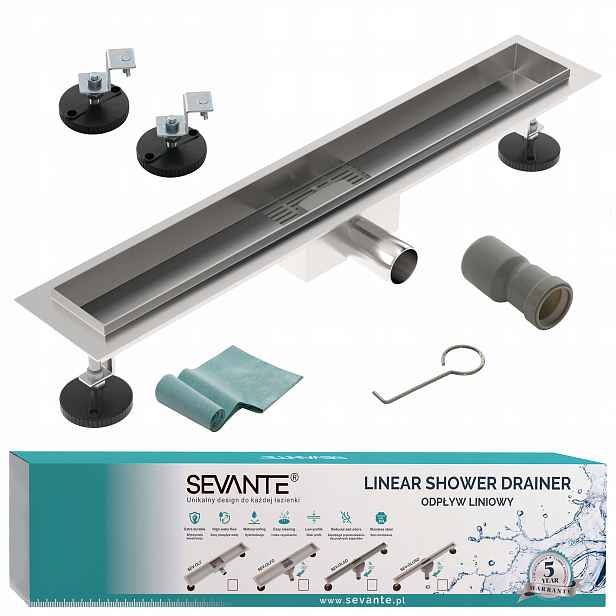 Korpus lineárního odtoku 100 cm Flat inox ocel 304 velká průchodnost