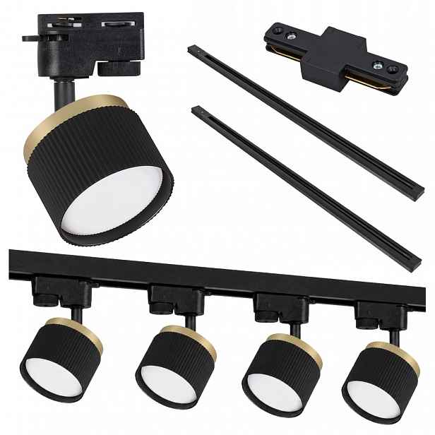 Osvětlení kolejnicová lišta Sada lišt 2 m lampa x4 GX53 Lišta 200 cm