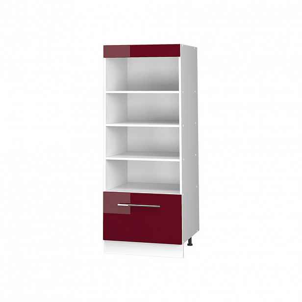 Vicco KUCHYŇSKÝ REGÁL Fame-Line, Bordó červená vysoký lesk/Bílá, 60 cm