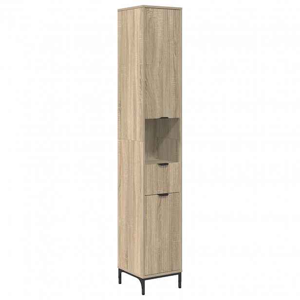vidaXL Koupelnová skříň Sonoma dub 31,5 x 33 x 190 cm