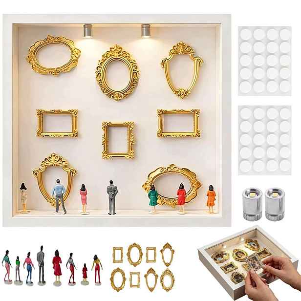 Shadow box Diy sada pro vytvoření miniaturního muzea s figurkami dárek