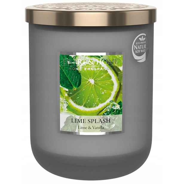 Velká Svíčka Heart & Home Lime Splash Lime & Vanilla Sójová Svíčka
