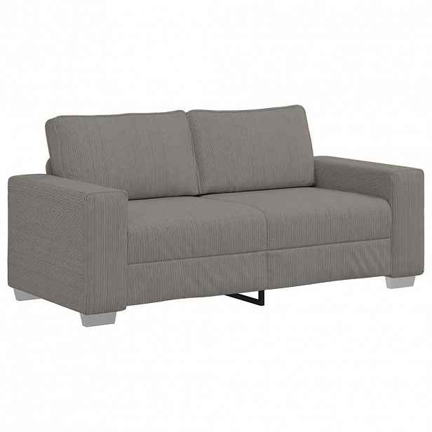 vidaXL Dvousedák světle šedý 180 x 77 x 82 cm manšestrová látka