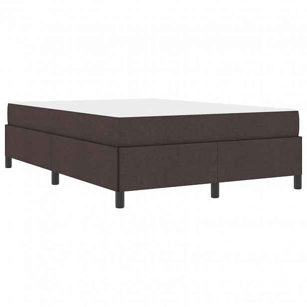 vidaXL Postel s boxspringem Tmavě hnědá 140 x 190 cm textil