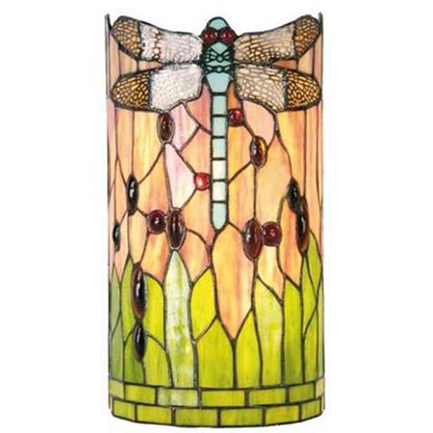 Nástěnná lampa Tiffany Dragonfly - 20*11*36 cm 2x E14 / Max 40W Clayre & Eef