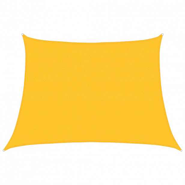 vidaXL Stínicí plachta 160 g/m² lichoběžník žlutá 4/5 x 3 m HDPE