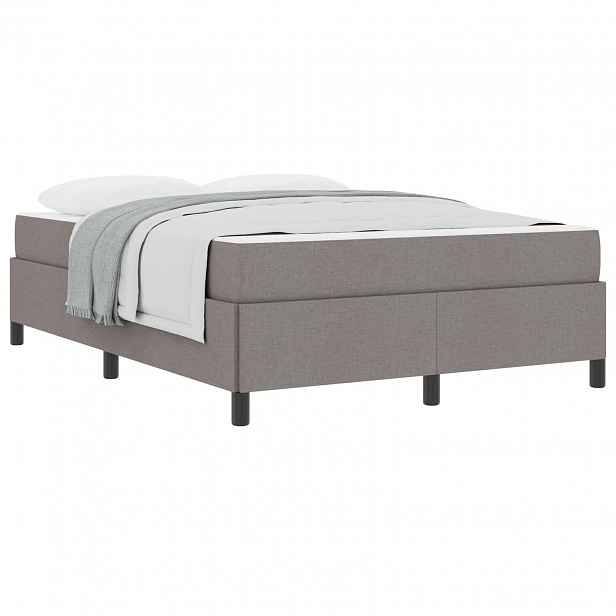 vidaXL Postel s boxspringem Taupe 140 x 190 cm textil