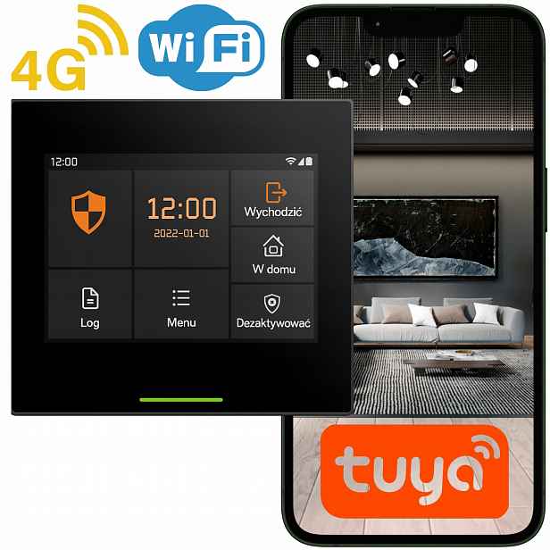 Bezdrátový alarmový systém 4G Lte Gsm WiFi Tuya Aplikace Smart