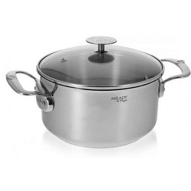 Hrnec se skleněnou poklicí de Buyer 342720, nerez, 20cm, 3l