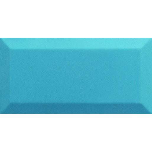 Obklad Ribesalbes Chic Colors teal bisel 7,5x15 cm lesk CHICC1977