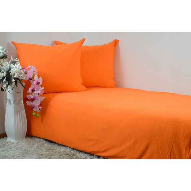 Povlečení Jersey 160x200 Bavlna 100% oranžová Bez žehlení