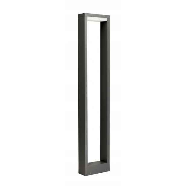 Venkovní zahradní sloupková Led lampa šedá obdélníková 80 cm IP54 Su-ma