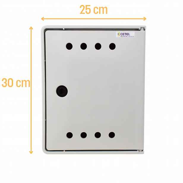 Emix Plynová skříňka 250x300x150 mm, popel, pro plynoměry a armatury