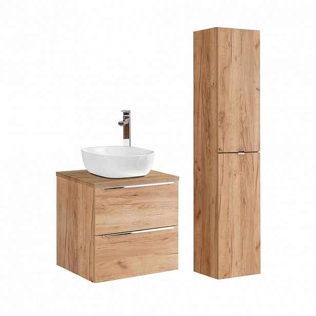 Petits-meubles KOUPELNOVÝ NÁBYTEK 60.4cm duben 2er-Set Dřevo