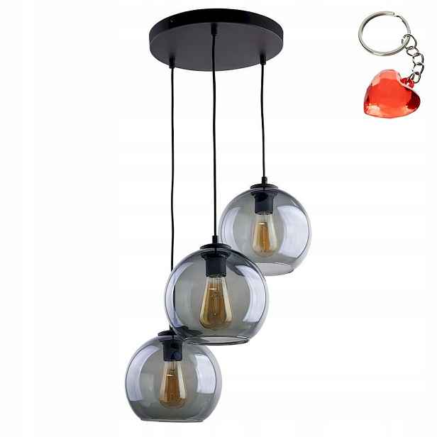 Závěsná lampa Lustr Stropní Černá 3xE27 15W Cubus Tk Lighting