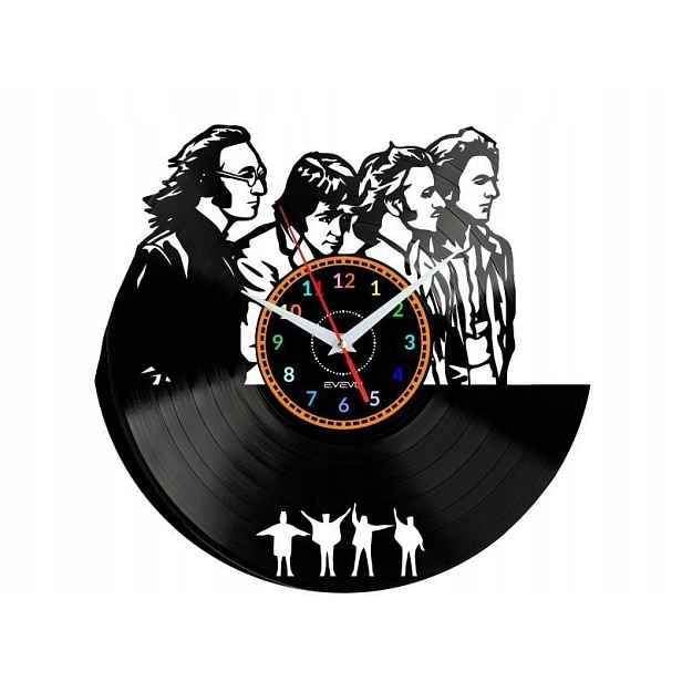 Liverpool Rock Band Dekorativní Nástěnné Hodiny Moderní Vinylová Deska