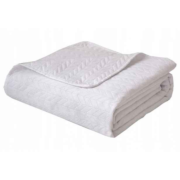 Bílá přikrývka na postel Velvet 240x220 Moxie