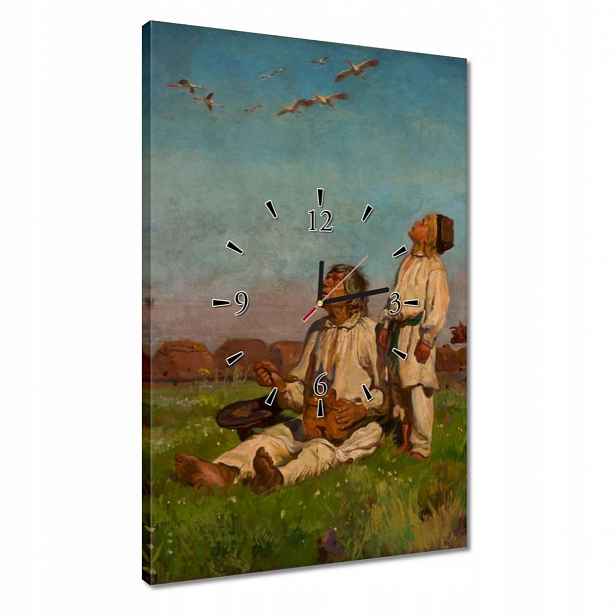 Hodiny 40x60 Józef Chełmoński Čápi