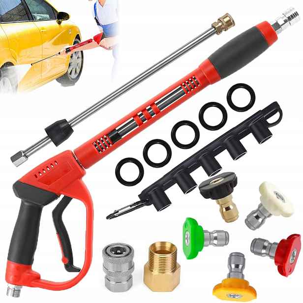 Pistole Na Vysokotlaké Čištění S 5 Tryskami 5000 Psi M22 14 MM/15 MM
