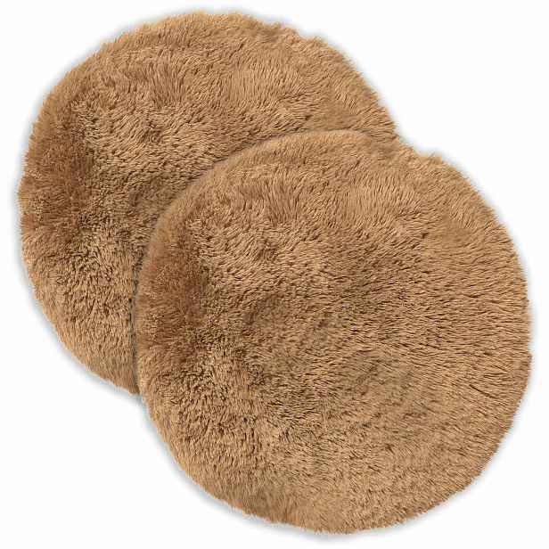 vidaXL Povlak na polštář 2 pcs HEERLEN Taupe Ø 50 cm PV fleece