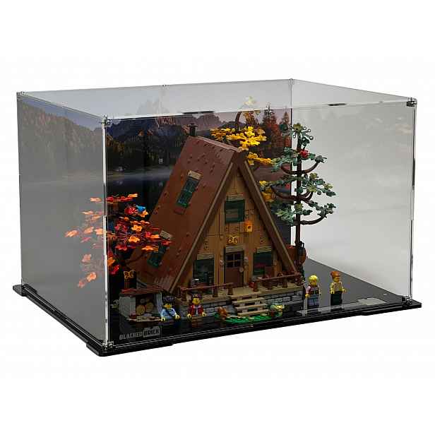 Vitrína s pozadím Blacked Brick pro Lego 21338 Ideas Chata ve tvaru A