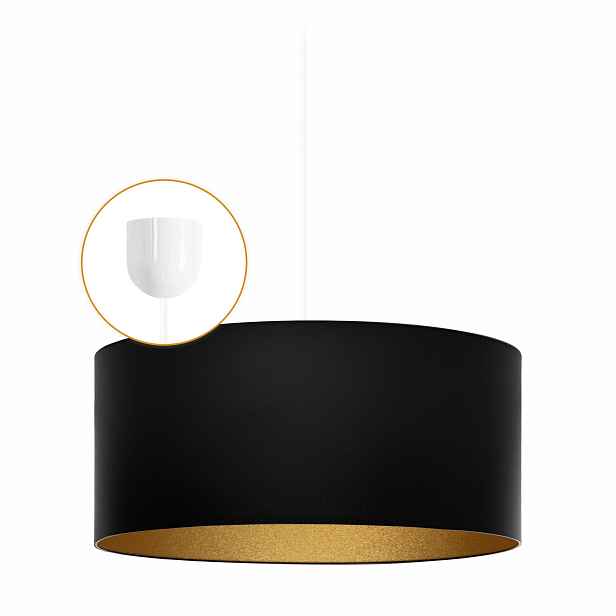 stropní svítidlo Led Závěsná Lustr 60 W Černá do obývacího pokoje Stínidlo E27