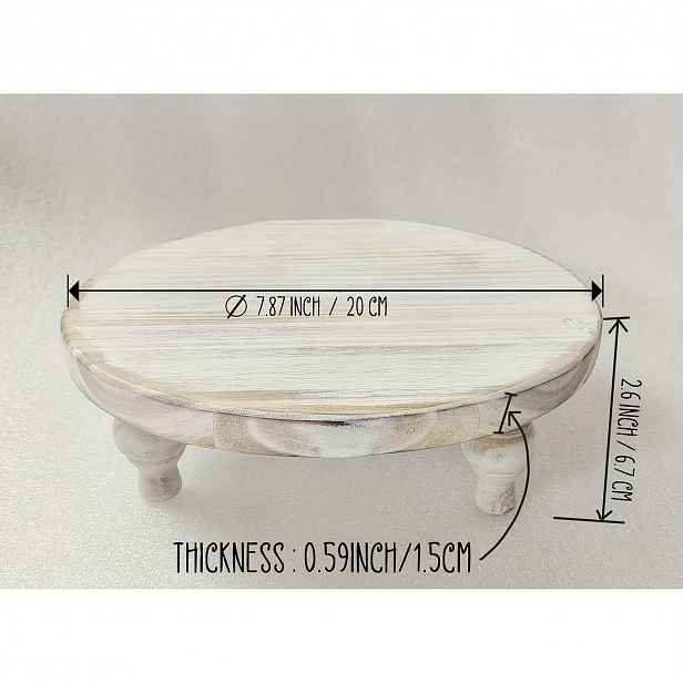 TEMU 1 ks 20X20X6,7 cm Dřevěná dekorativní talířka na párty, dřevěný talíř, dřevěný podnos, talíř z přírodního dřeva, patinovaný vintage dekorativní