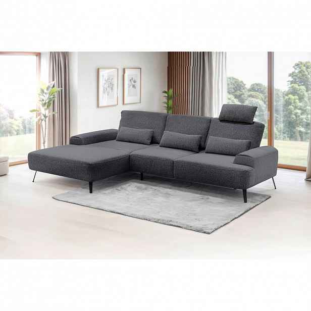 Livetastic ROHOVÁ SEDAČKA, textil, tmavě šedá