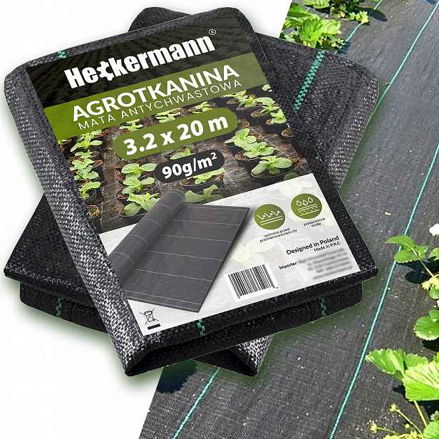 Agrotkanina Proti Plevelům Agrotextilie Černá Uv Mat 3% 3,2x20 m 90 g m2