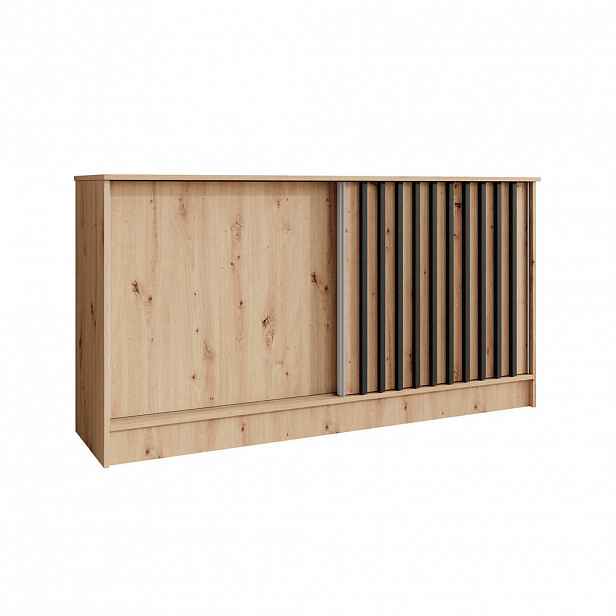 Beautysofa KOMODA Horizon se 2 posuvnými dvířky, dub Artisan, 160 cm