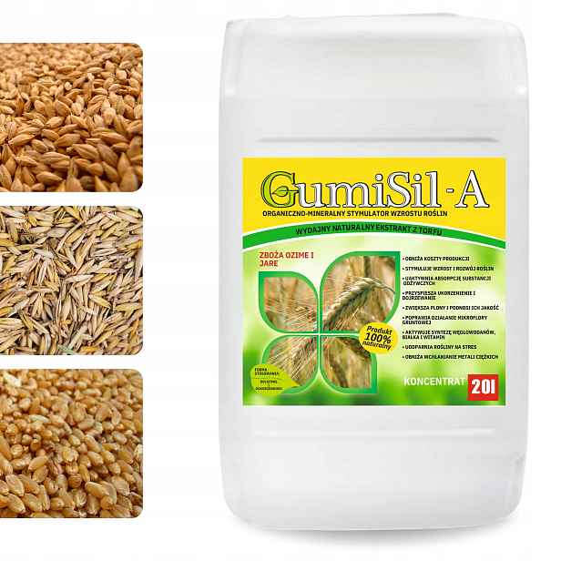 GumiSil-A 20L biostimulátor a hnojivo pro obiloviny zvyšuje výnos a růst rostlin