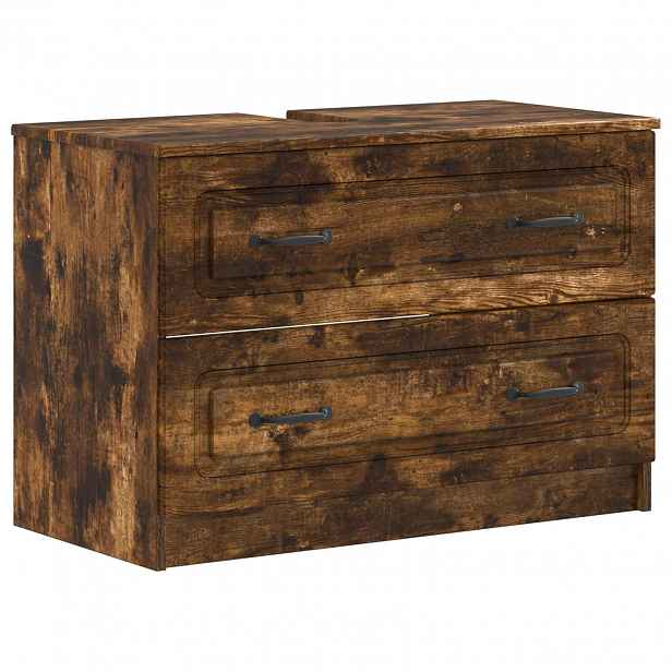 vidaXL Skříňka pod umyvadlo UTRECHT Kouřový dub 82 x 41 x 56 cm