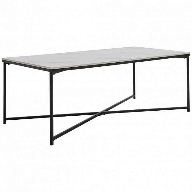 Livetastic KONFERENČNÍ STOLEK, černá, bílá, kov, keramika, 120/60/43 cm