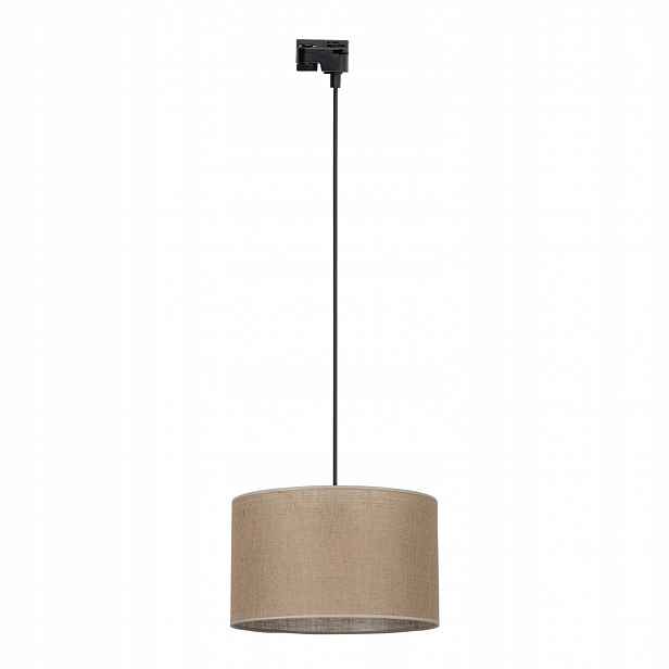 Stropní Svítidlo Závěsná kovová Černá Materiál Juta 170 cm Tk Lighting