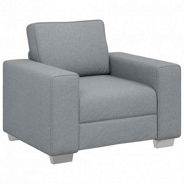 vidaXL Křeslo Světle šedá 100 cm textil