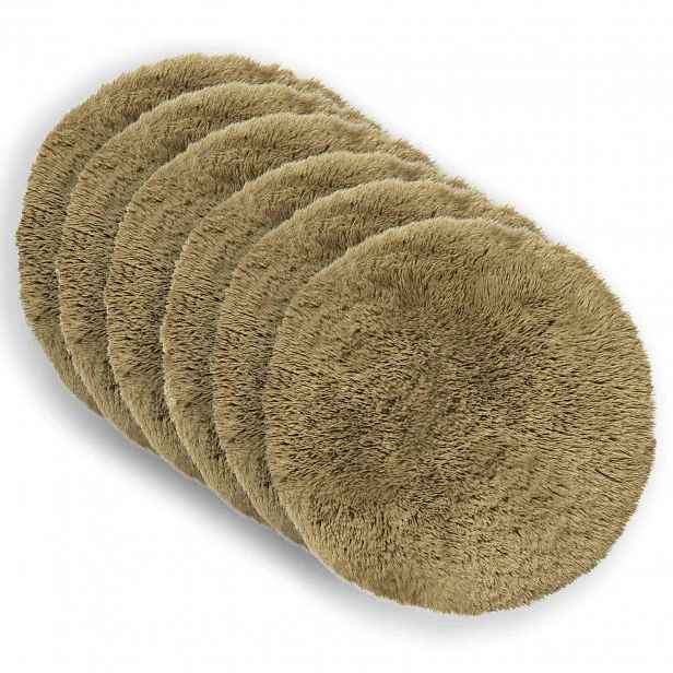 vidaXL Povlak na polštář 6 pcs HEERLEN Světlá zelená Ø 50 cm PV fleece
