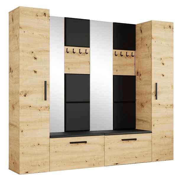 MASSENO MODERNÍ PŘEDSÍŇOVÁ SESTAVA MODULO, 241,2/204/40 cm, dub Artisan